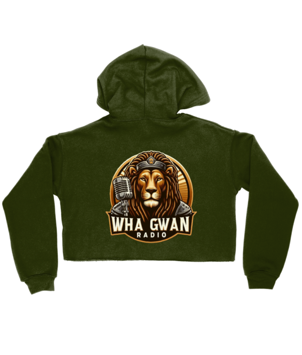 Bella Ladies Cropped Hoodie Wha Gwan Radio - Image 6