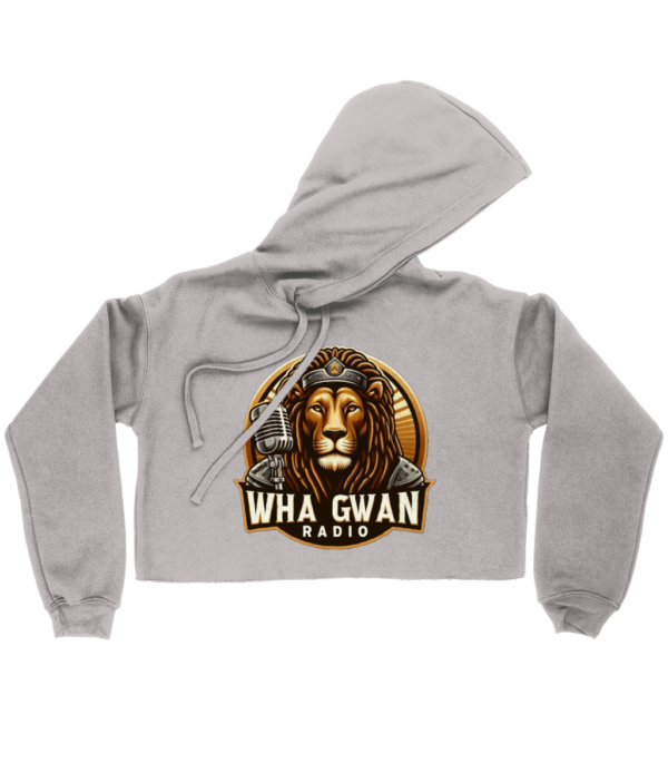 Bella Ladies Cropped Hoodie Wha Gwan Radio - Image 4