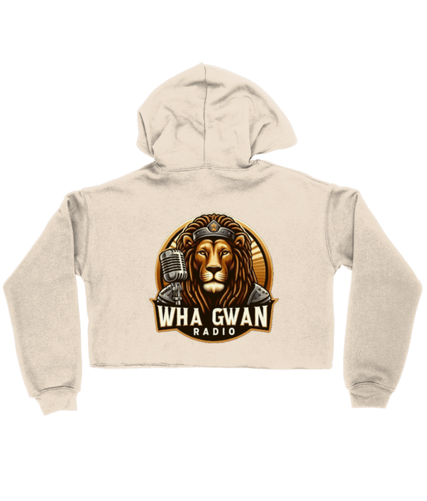 Bella Ladies Cropped Hoodie Wha Gwan Radio - Image 2