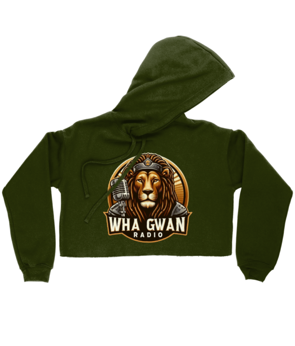 Bella Ladies Cropped Hoodie Wha Gwan Radio - Image 5