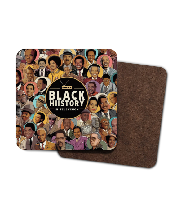 4 Pack Hardboard Coaster Black History In Television